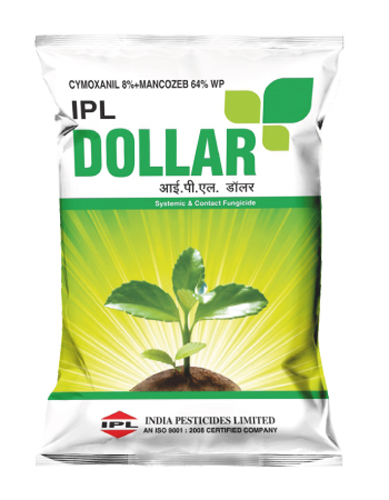 ipl dollar cymoxanil 8%+mancozeb 64% wp